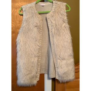 Xhilaration faux fur sweater vest